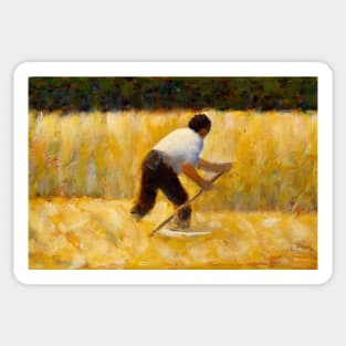 The Mower by Georges-Pierre Seurat Sticker